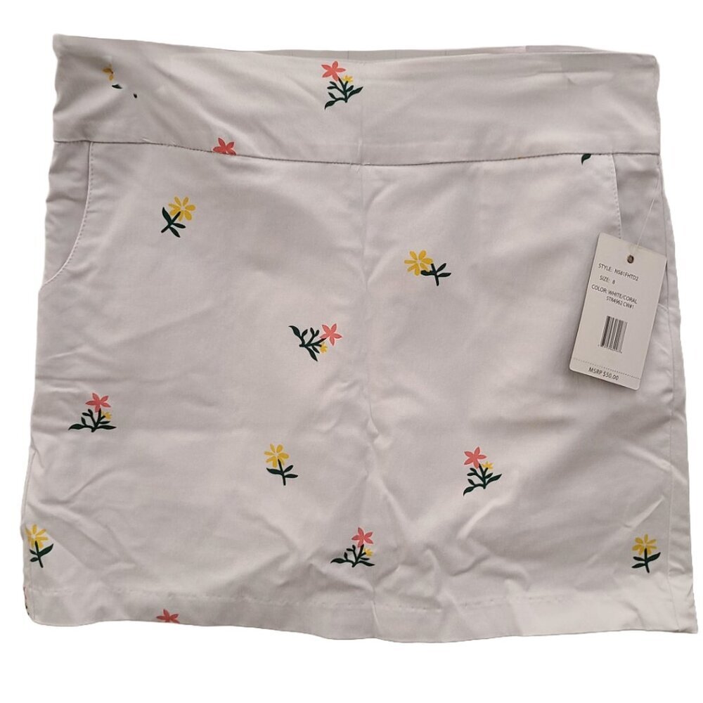NWT Zac & Rachel White Floral Skort - Picture 2 of 14